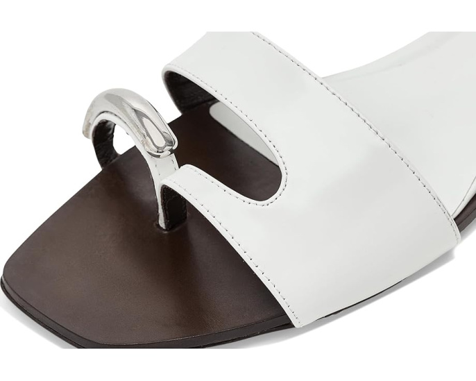 Сандалии Tory Burch Romy Slides на плоской подошве из кожи