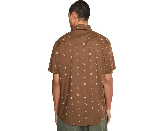 Рубашка Pendleton Laramie с коротким рукавом в цвете Horseshoe Brown
