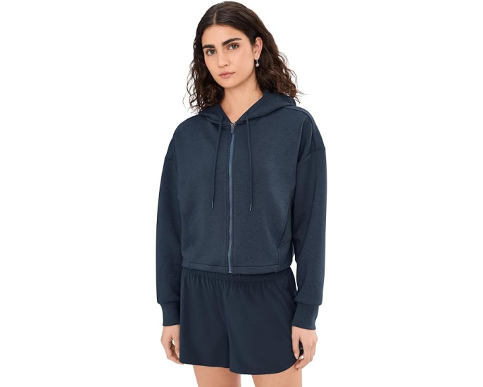 Худи Beyond Yoga Softspring Full Zip с капюшоном и плотной текстурой