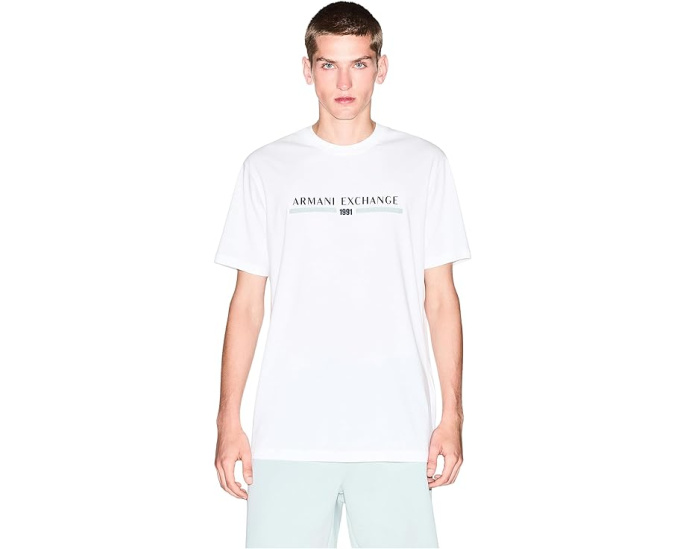 Футболка Armani Exchange с логотипом 1991 на груди из хлопка