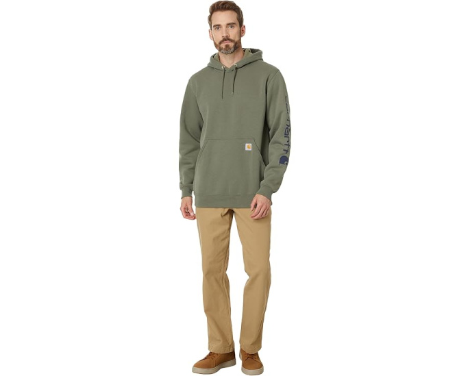 Свободный худи Carhartt Loose Fit Midweight с графическим рукавом
