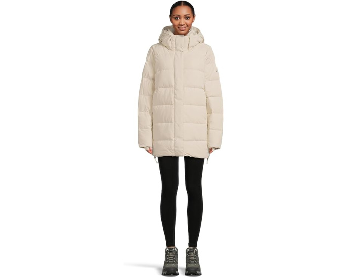 Куртка Columbia Amaze Puff Mid с капюшоном на пухе 650 и двухсторонней молнией