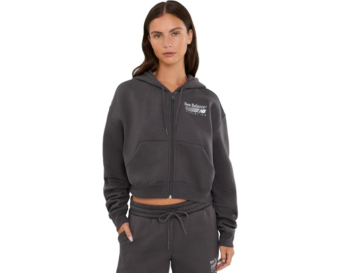 Флисовая кофта Trackside Full Zip New Balance черная