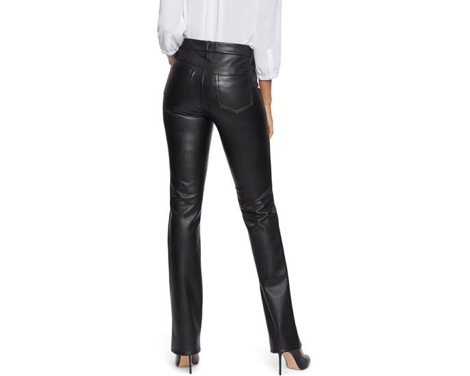Брюки Petite Marilyn Straight из экокожи NYDJ