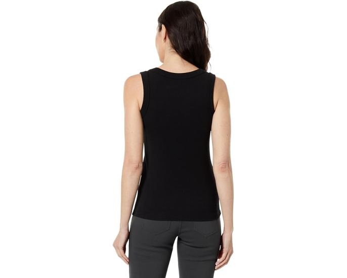 Топ NIC+ZOE Perfect Knit Rib Scoop Tank черный оникс