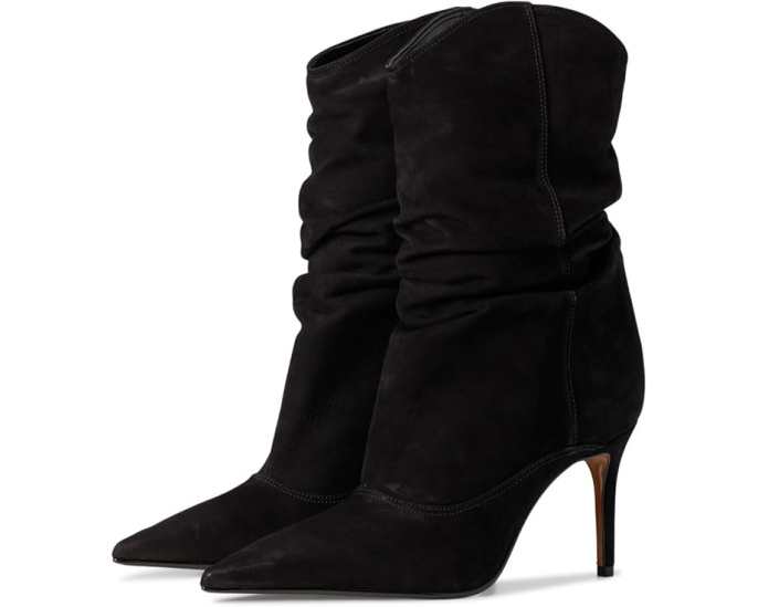 Ботинки Schutz Maryana Slouch из замши на шпильке