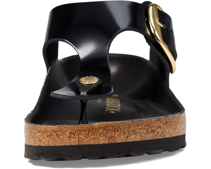 Сандалии Birkenstock Gizeh Big Buckle T-strap с пробковой стелькой