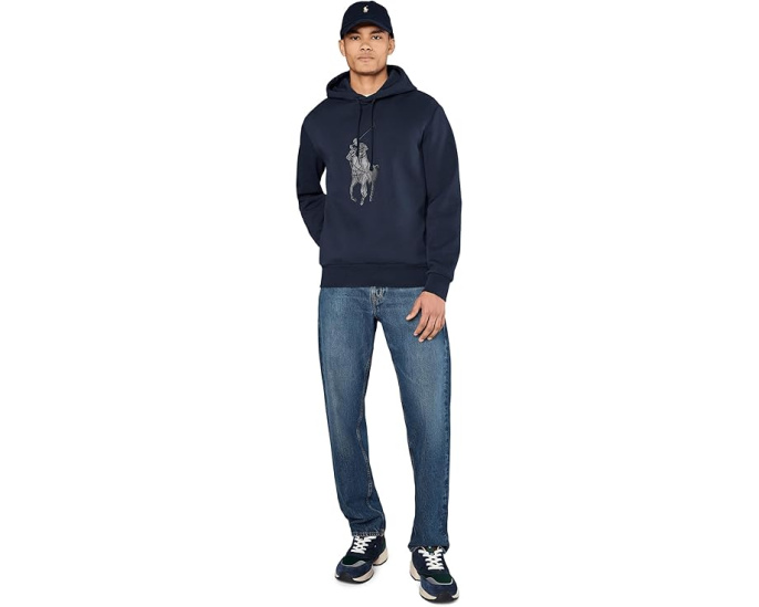 Толстовка Polo Ralph Lauren с капюшоном и кожаным патчем