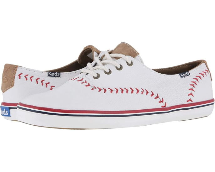 Кроссовки Keds Champion Leather Pennant из кожи с бейсбольной строчкой