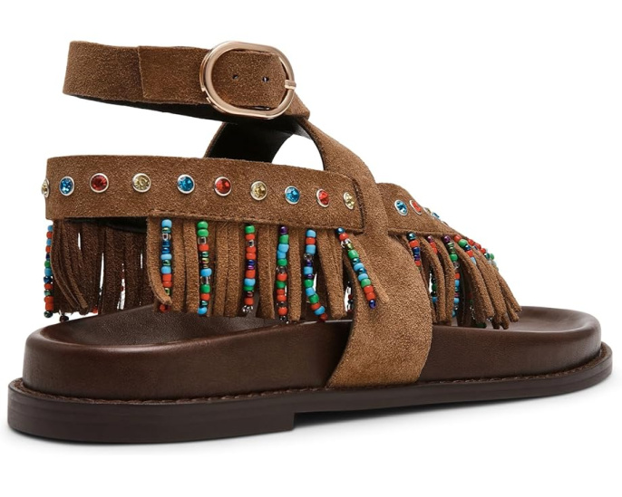 Босоножки Steve Madden Wendell с ремешками и украшениями из стразов и бахромы