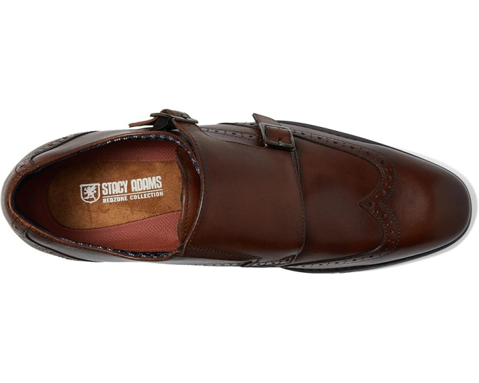 Туфли Stacy Adams Karson Wing Tip с двойной пряжкой и перфорацией