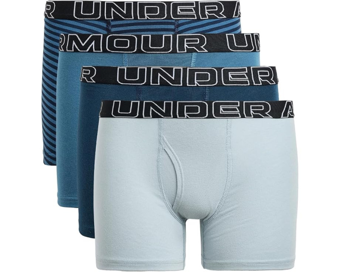 Комплект боксеров Performance Cotton-Stripe Under Armour 4 штуки для детей