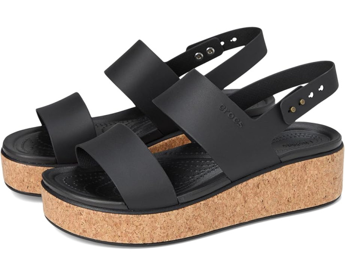 Сандалии Crocs Brooklyn Cork Low Wedge на пробковой платформе