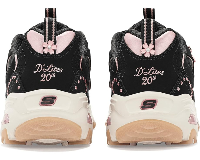 Кроссовки D'Lites 20th Anniversary Skechers розово-черные