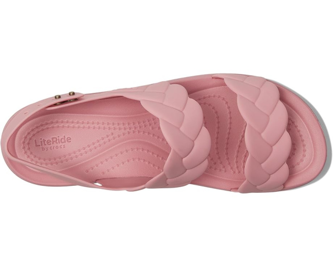 Сандалии Crocs Brooklyn с низким клином и плетеным верхом