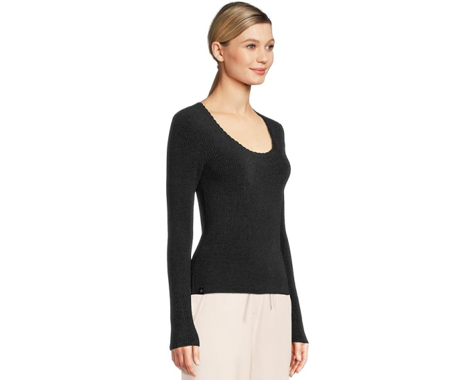 Топ Cozychic Ultra Lite Ribbed Scallop с круглым вырезом от Barefoot Dreams