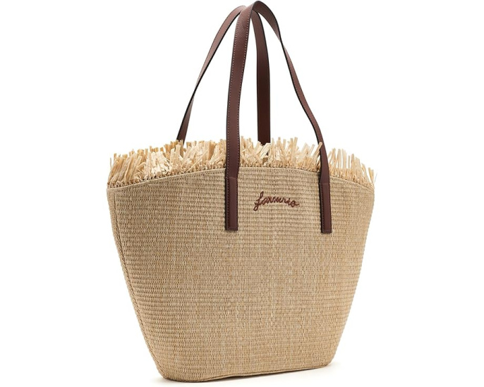 Плетеная сумка-корзина Printed Raffia Basket Bag от FARM Rio