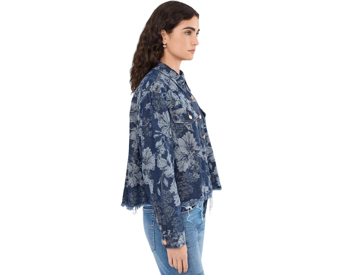 Джинсовая куртка Liverpool Los Angeles Jacquard с жаккардовым узором цвета Lapis Grove