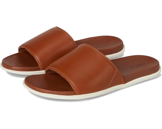 Кожаные сланцы OluKai 'Olali Slide с поддержкой свода стопы