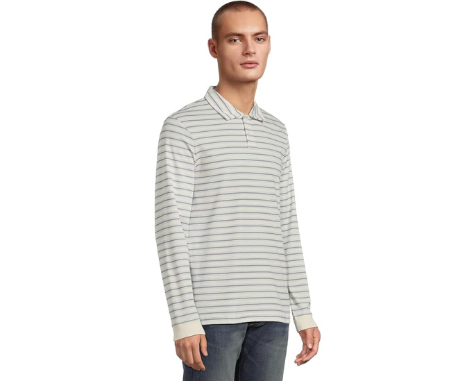 Поло Comfort Stretch Performance с длинным рукавом в полоску и эластичной тканью L.L.Bean