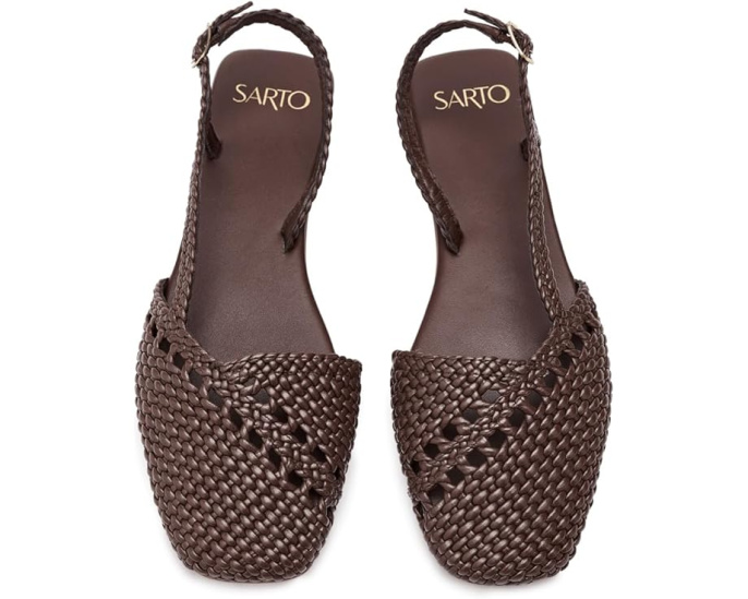 Лодочки Ilona Slingback с квадратным носком и ремешком на пятке
