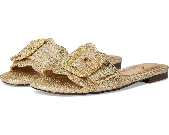 Сандалии Sam Edelman Bambi 6 из рафии с крупной пряжкой