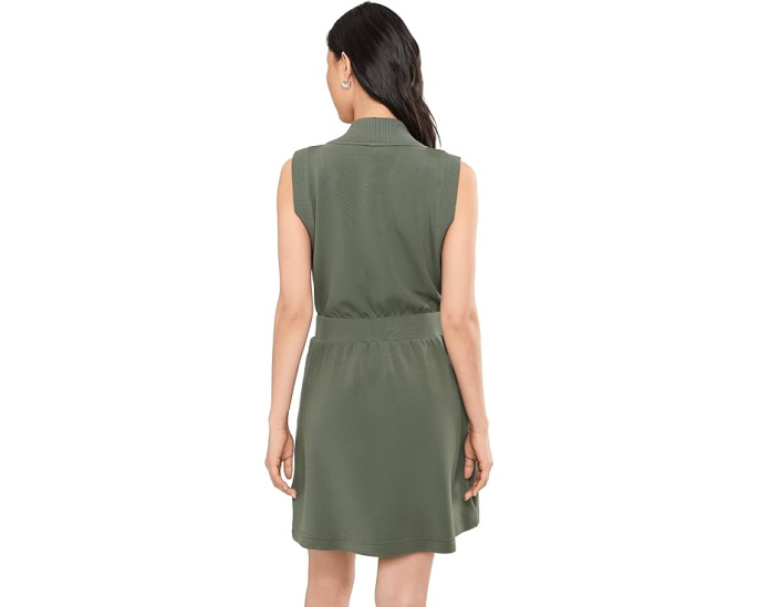 Varley платье Polyanna 1/2 Zip Dress с половинной молнией черное