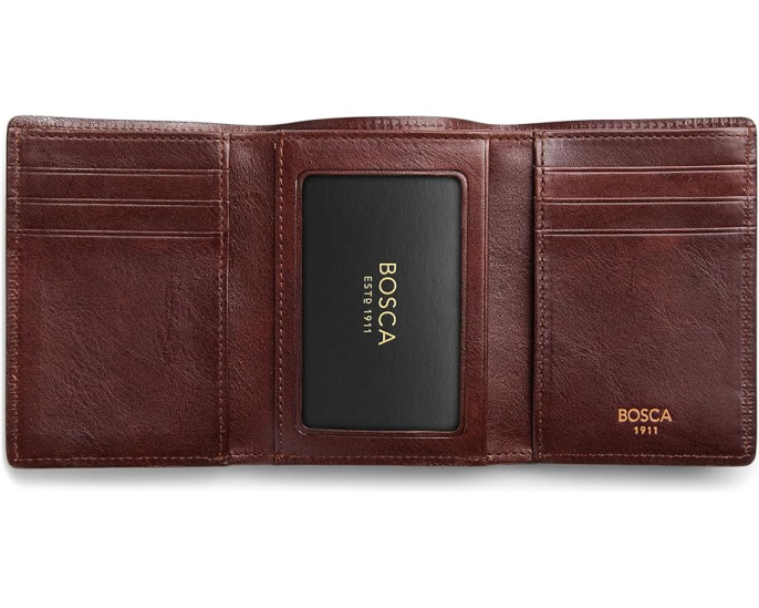 Bosca Трехсекционный кошелек Dolce Collection с двумя окнами для ID