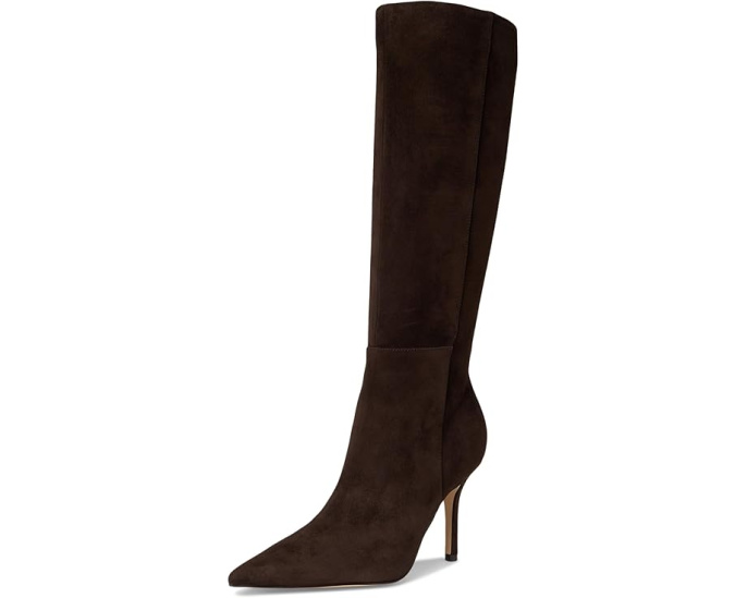 Ботильоны Nine West Gerty из замши темно-коричневого цвета на каблуке