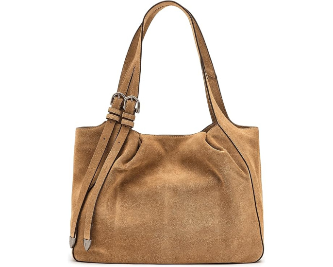Сумка-тоут Frye Heather из замши с кожаной отделкой