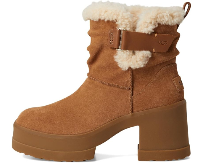 Ботильоны UGG Moxy Pull On на платформе 3.2 дюйма (8.13 см) с меховым воротником из овчины