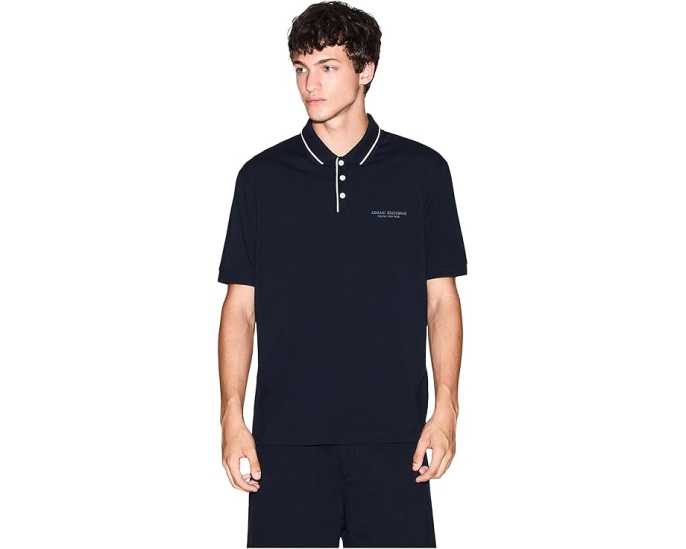 Поло Milano New York Logo с контрастным принтом Armani Exchange