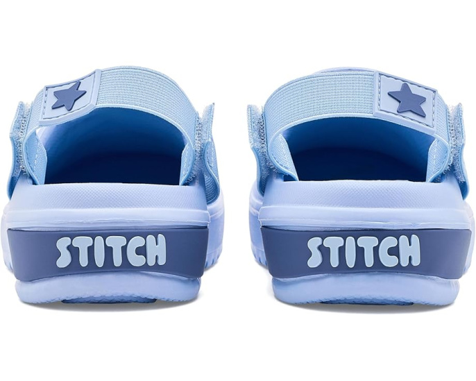 Детские сабо Ground Up Stitch and Angel с синим дизайном