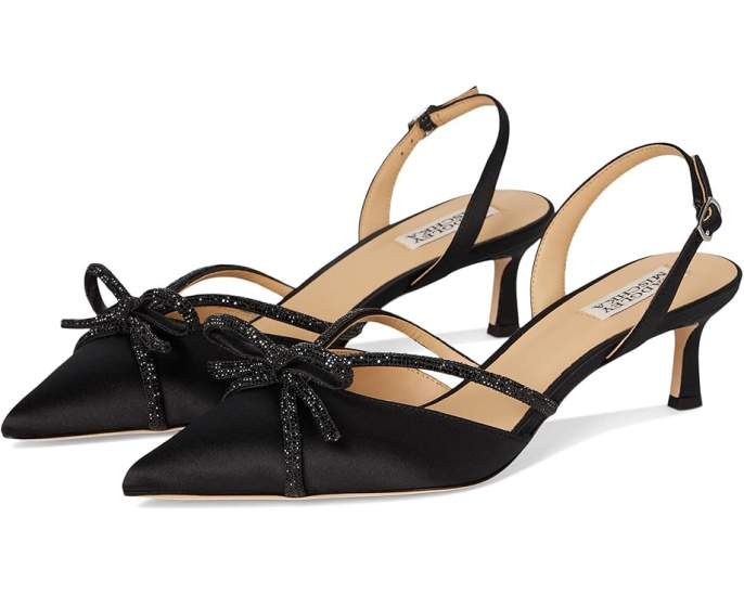 Туфли Badgley Mischka Angelina на каблуке kitten heel с отделкой стразами
