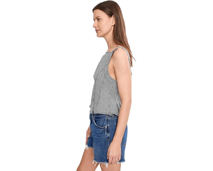 Топ Sunfaded Top Free People Структурированный с пеплумом