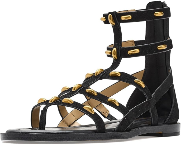 MICHAEL Michael Kors босоножки Noa Flat Sandals из замши с застежкой-молнией