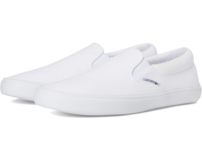 Lacoste Slip-On Base слипоны из хлопка с круглым носком