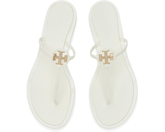 Желейные босоножки Tory Burch Mini Miller с логотипом Double T