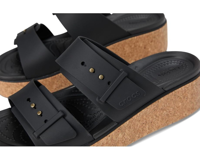 Сандалии Crocs Brooklyn Cork Buckle на пробковой платформе
