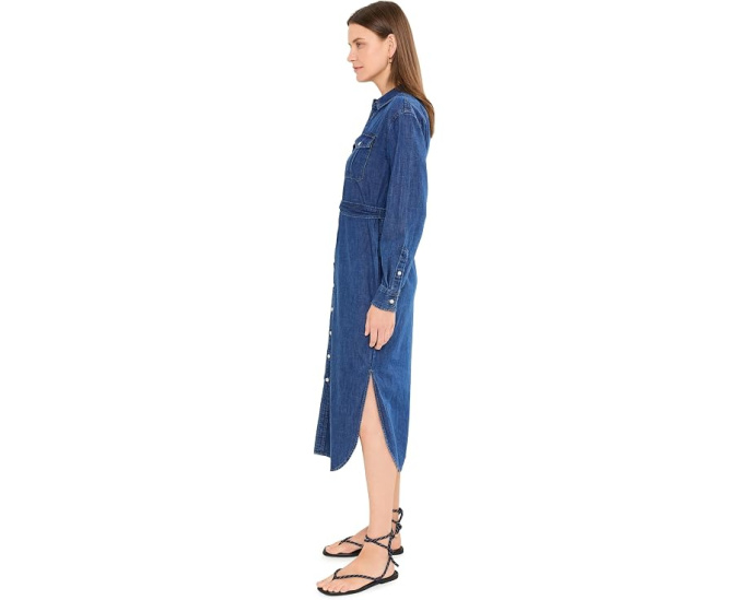 Джинсовое платье-рубашка Belted Denim Midi Lauren Ralph Lauren