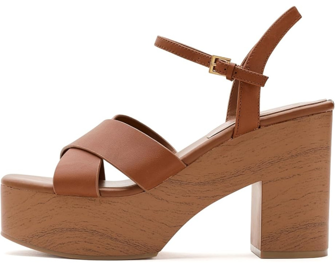 Босоножки GUESS Qeelin с каблуком и платформой