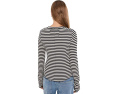 Полосатая футболка Free People Easy Does It из вафли