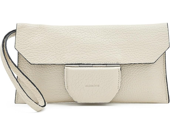 Косметичка Ursa Grain Pouch из зернёной кожи с ремешком от AllSaints