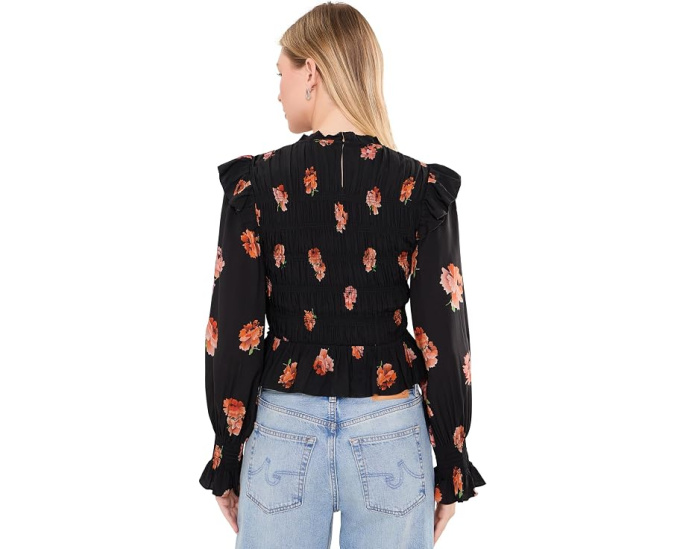 Блузка AllSaints Lauren с цветочным принтом и рюшами