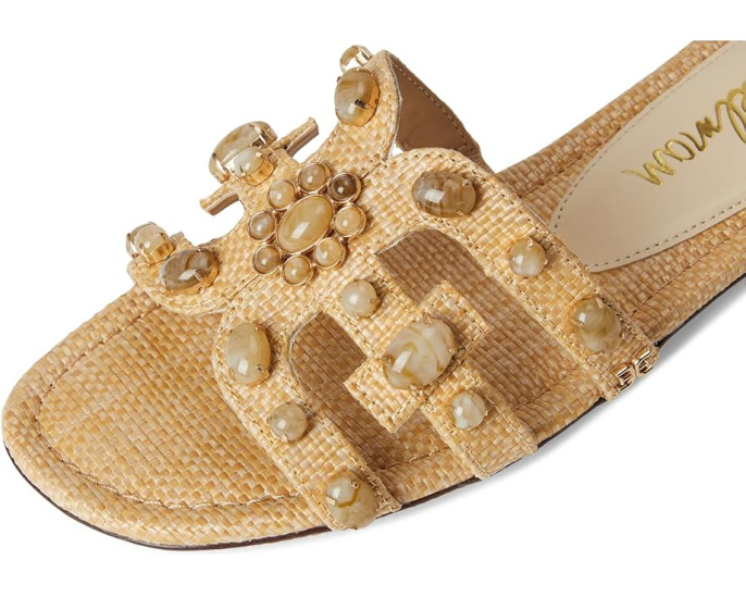Сандалии Sam Edelman Bay Ray с логотипом и декором из стразов на плоской подошве