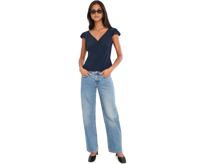 Топ Layton с V-образным вырезом из вискозы Madewell