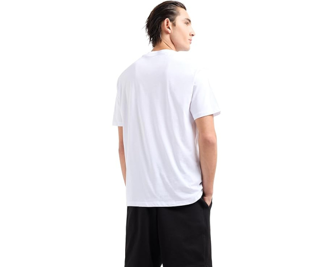 Футболка Armani Exchange Black Gold Icon Logo с круглым вырезом