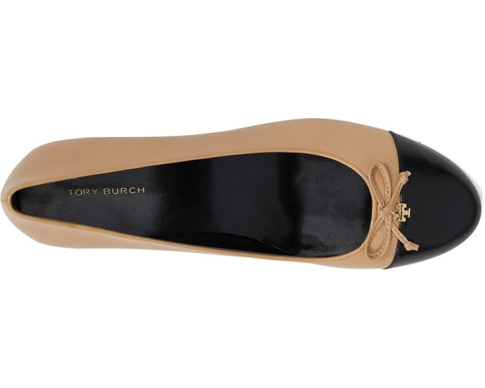 Туфли лодочки Tory Burch 45 мм Cap Toe с бантом и блочным каблуком