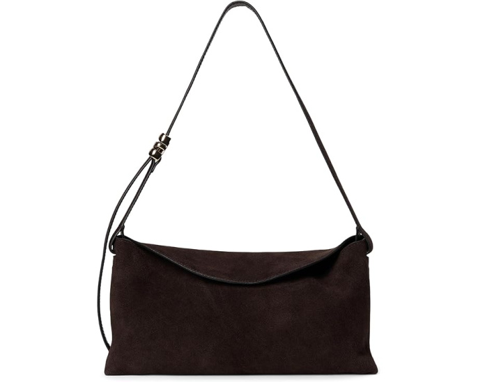 Ведомая сумка Madewell Suede Date Night Party Shoulder из замши с магнитной застежкой