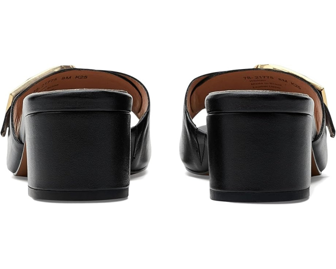 Сланцы Johnston & Murphy Edith Buckle Slide с кожаным блоком каблука